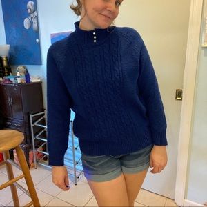 Navy knit sweater